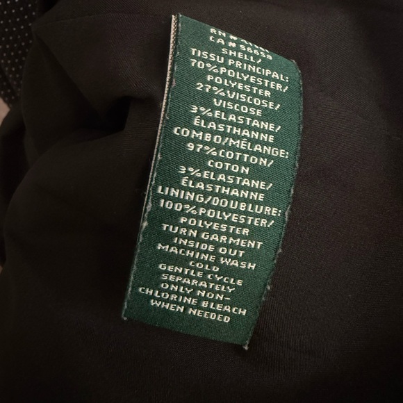 Lauren Ralph Lauren Black Midi Dress with White Collar - Picture 7 of 16